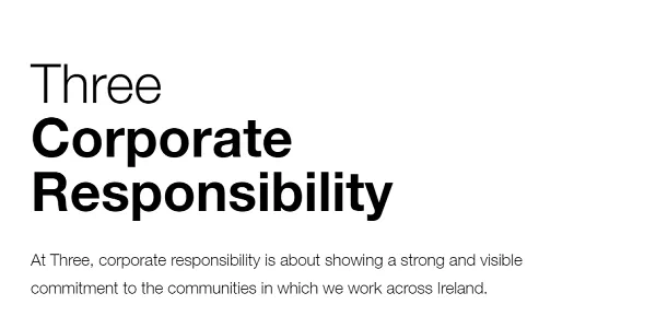 Thumbnail for Corporate Responsibility at Three Ireland