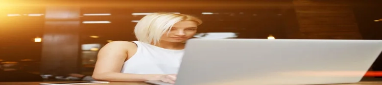 woman using a laptop